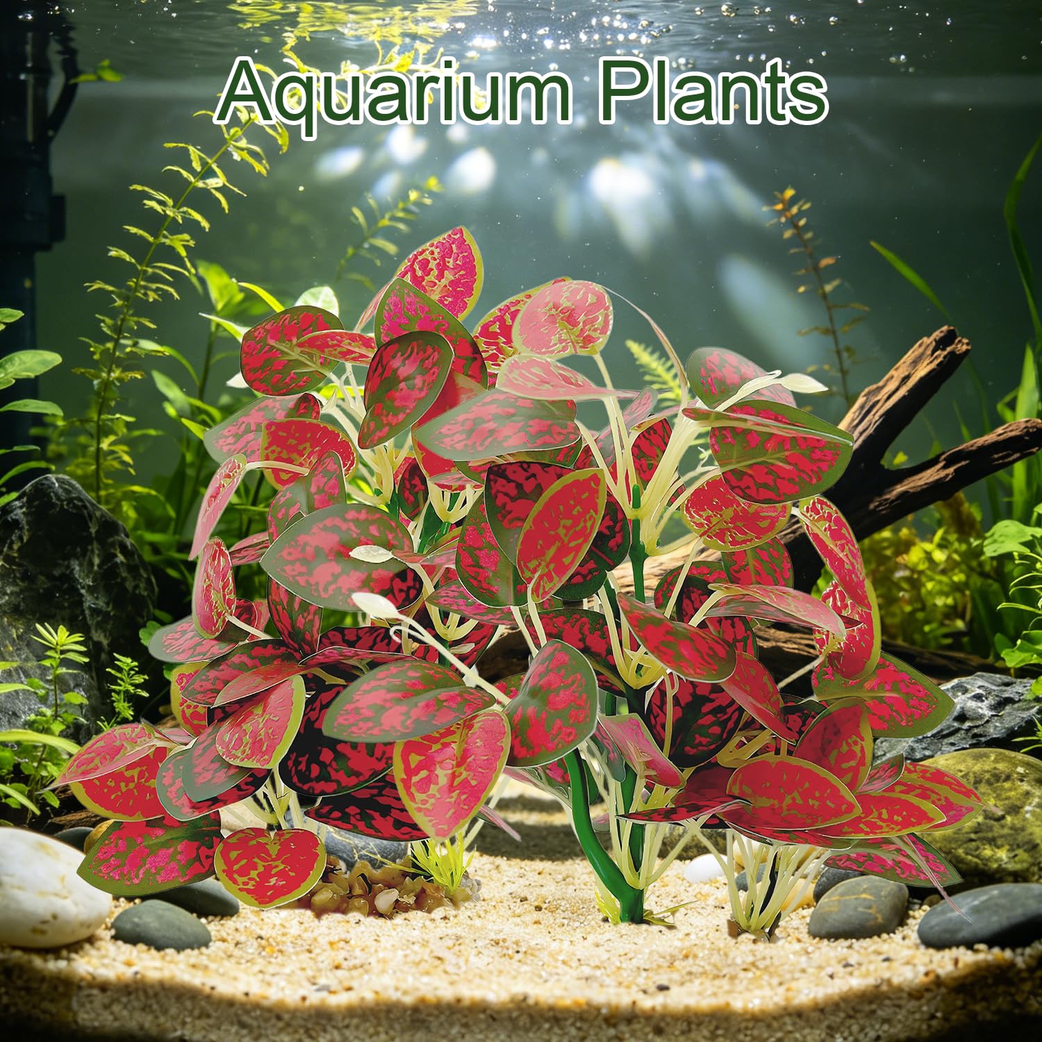 Silk Aquarium Plants 2-Pack, 8.6-inch Artificial Aquarium Silk Plants -  Simulated Fish Habitat Decor, Safe Silk Plants For Aquariums Fish Fishbowl — foto 5