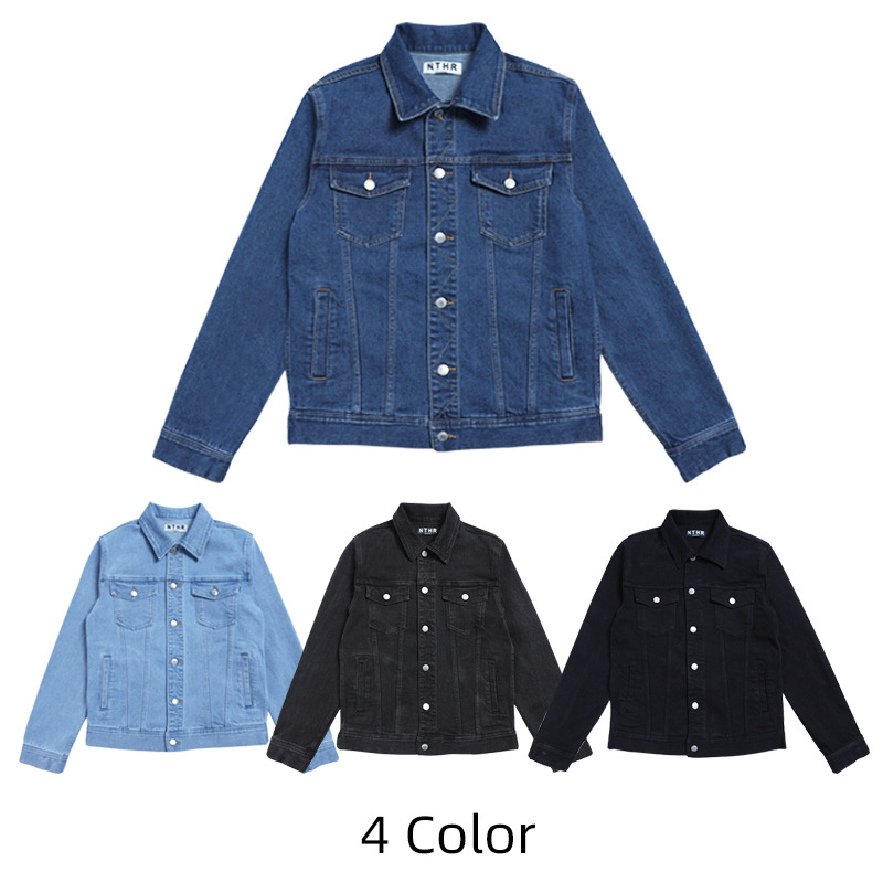 Slim All-Match Casual Lapel Jacket Denim
