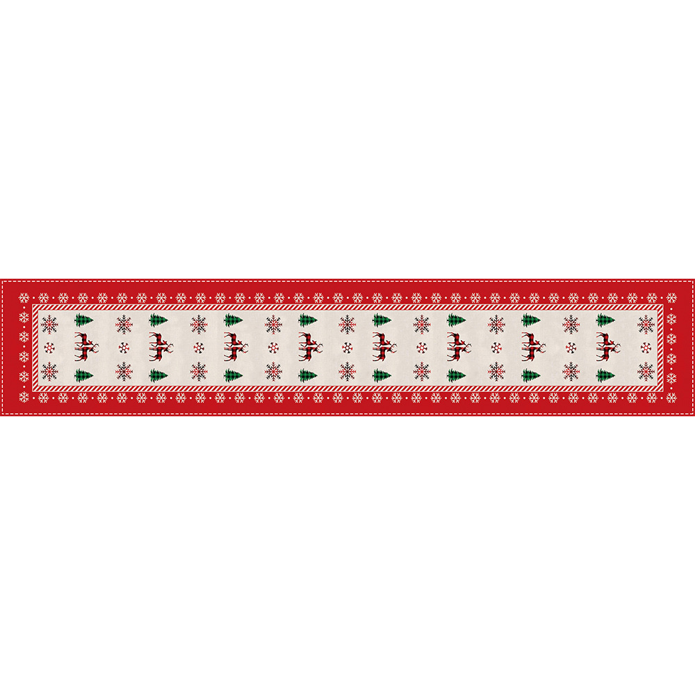 Christmas table runner home decoration fabric (1 style)