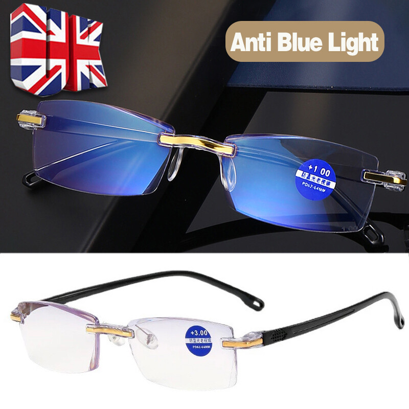 2x Unisex Reading Glasses Men Women Anti Blue Light Reader 1.5