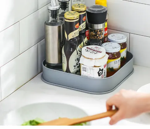 Multifunctional Rotating Shelving Condiment Storage Box