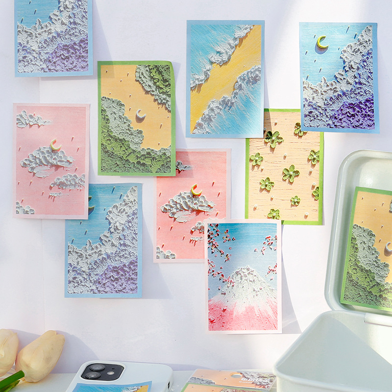 Ins Style Simple Message Notepad Color Painted Sticky Notes