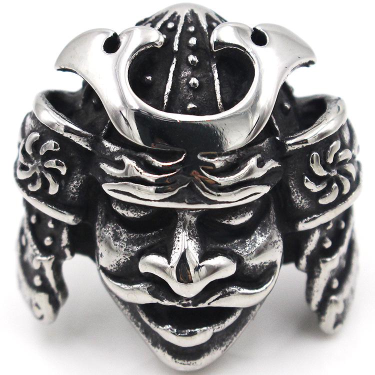 Title 5, Anillo de calavera antiguo de acero titanio par...