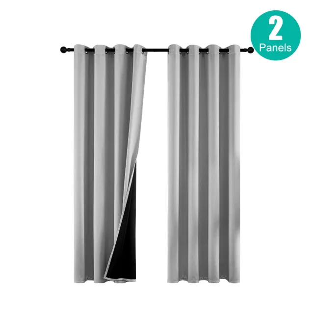 Polyester Grommets Thermal Insulated With Coated Lining 52 In.W63 In. L Indoor Blackout Curtains 3 Colors Available,Set Of 2 Gray - Shop at LoveMi
