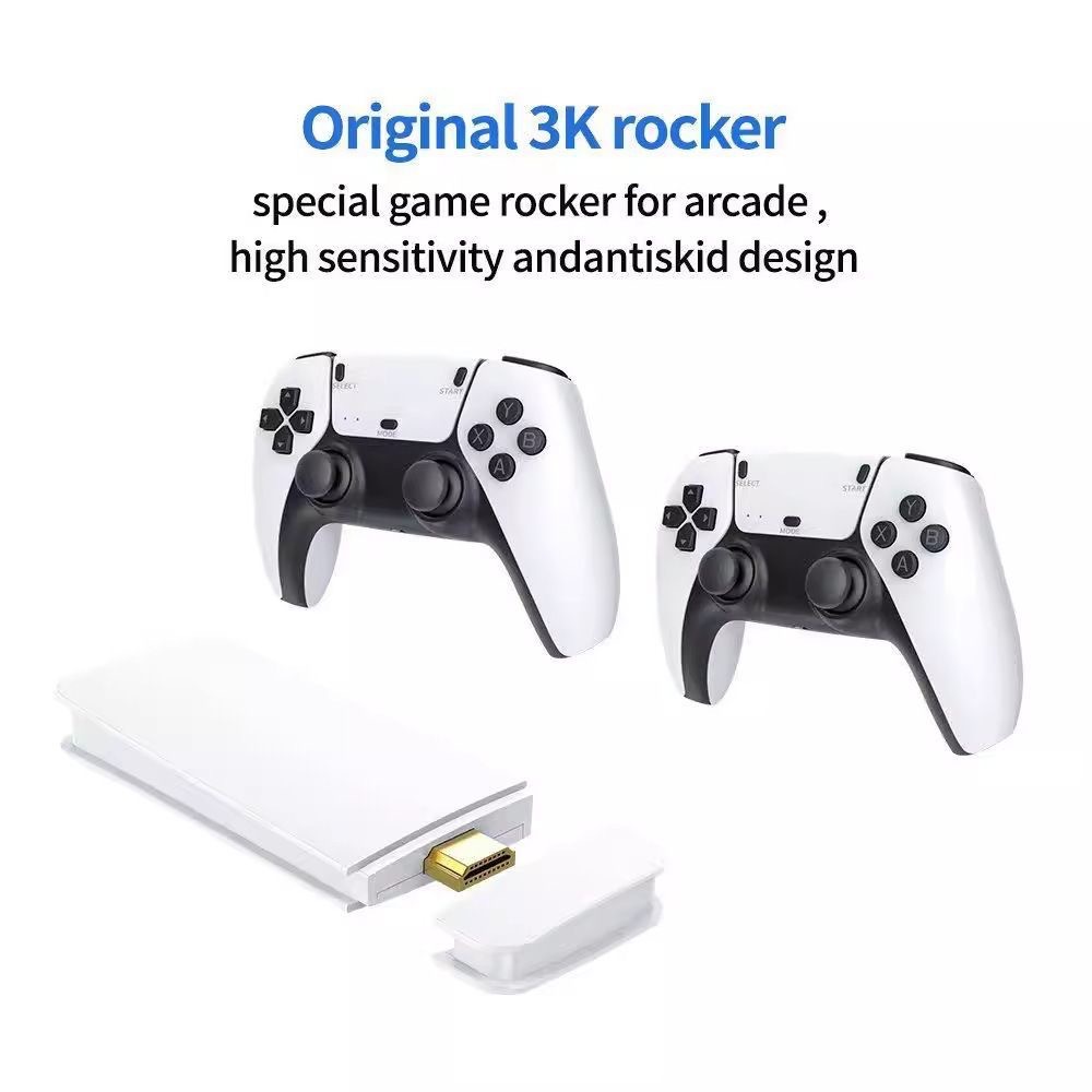 M15 40000-4K  TV Video Game Stick Retro Gaming Console 2 Wireless Controller