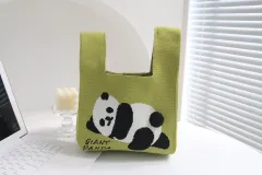 Fashion Outgoing Handbag Korean Woven Tote Bag - Matcha Colour - View 1