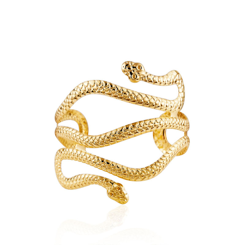 Metal Exaggerated Snake Shaped Wrapped Armband