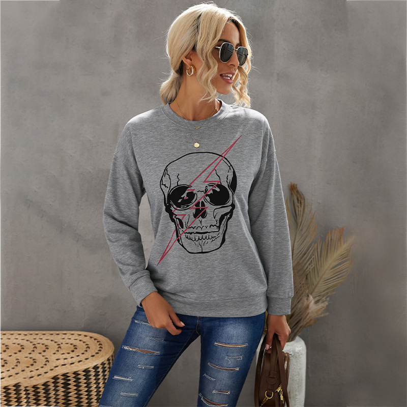 New Style Printed Round Neck Fashion Casual European And American Women's Sweater