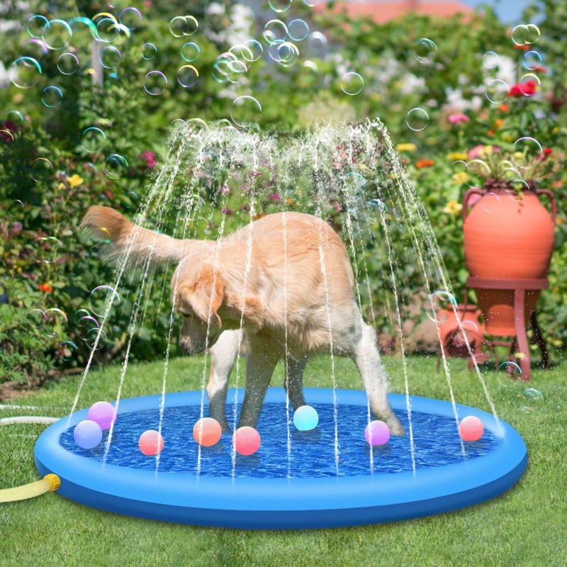 Kids Inflatable Water Spray Mat 170cm Outdoor Splash Play Sprinkler Pool Toy — image 3