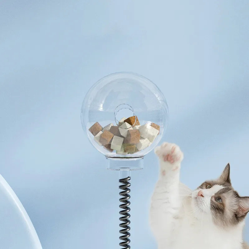 Cat Leakage Food 2 In 1 Toys Turntable Ball Toys Kitten Funny Cat Training Spring Ball Cat Supplies Pet Products – image 3