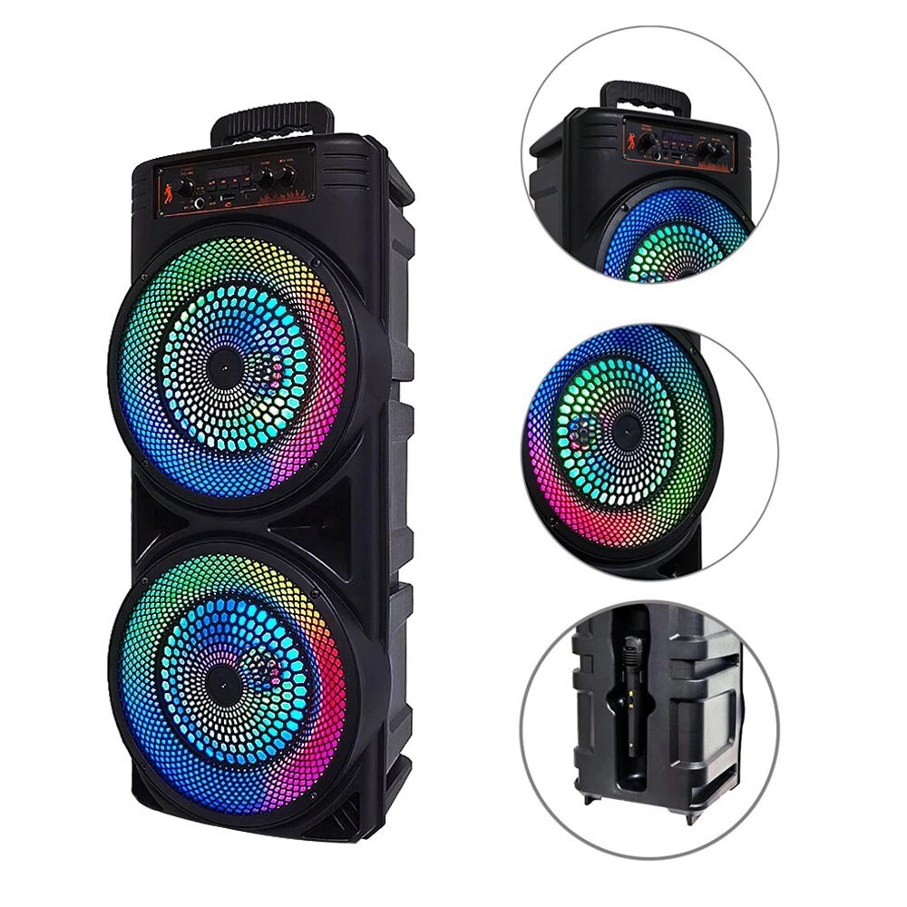 Portable Bluetooth Speaker Sub Woofer Heavy Bass Sound System Party Mic UK 11