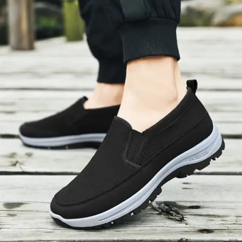 Shoes Mens Canvas Soft Bottom Casual Breathable Comfortable Slip-on