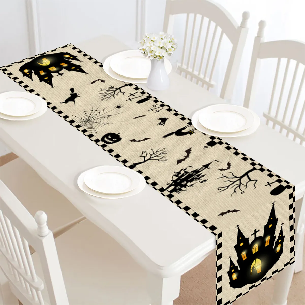 Halloween Table Runner Table Decoration Tablecloth – image 3