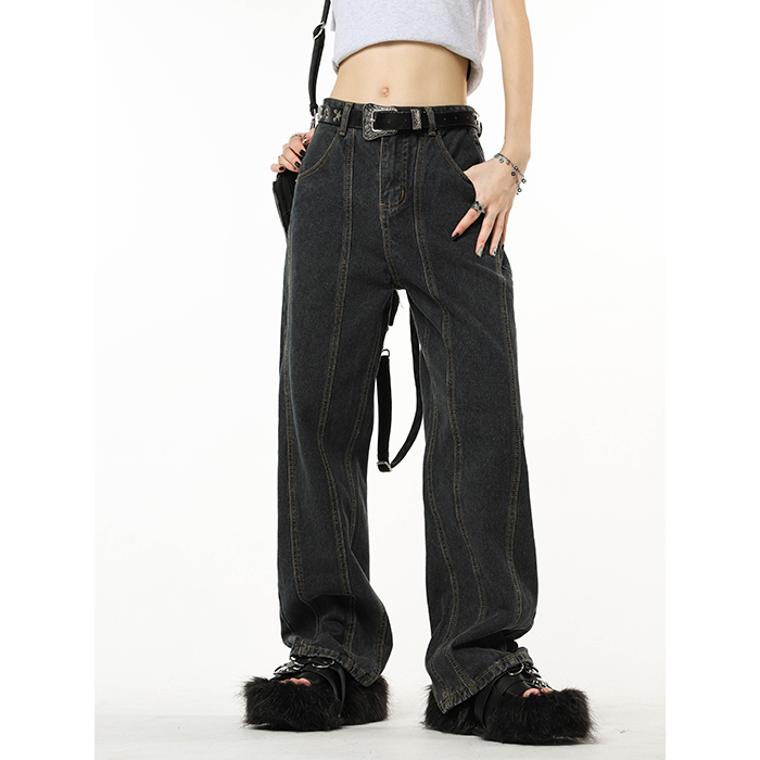 Women's Loose-fitting High-waisted Straight-legged Wide Leg Pants