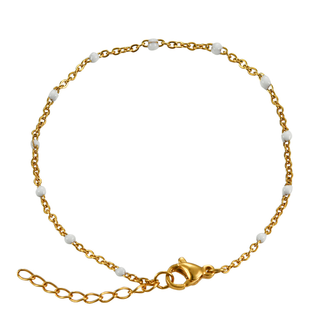 Fashion Stainless Steel Bracelets Gold Color Blue Red For Wo