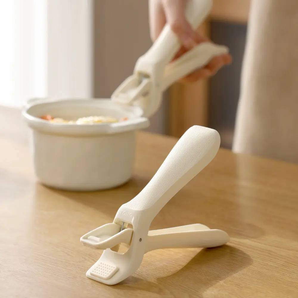 Anti-scalding Silicone Non-slip Take Bowl Clip Hot Plate Gripper, Stainless Steel Pot Clip Pan Gripper, Durable Bowl Holder Tongs Plate Retriever, Anti-scalding