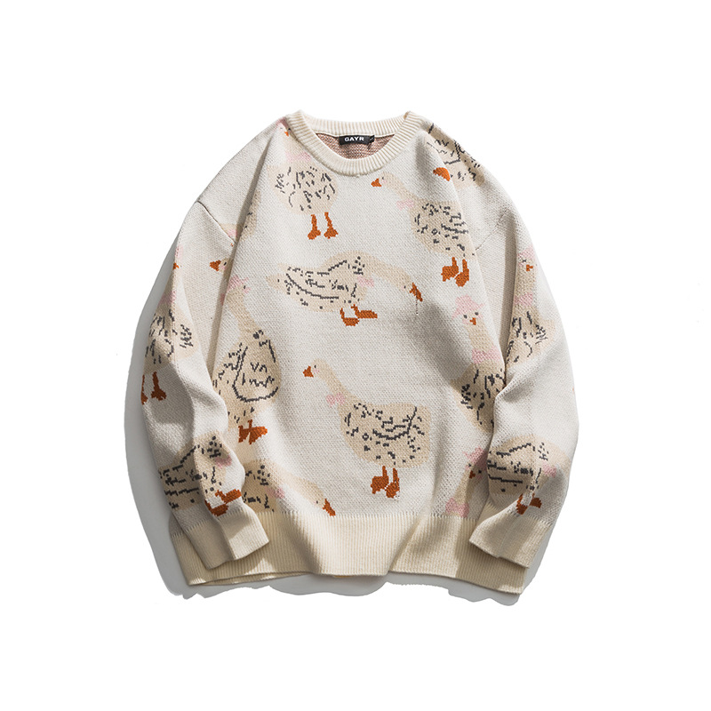 Men's Loose Round Neck Long Sleeve Sweater