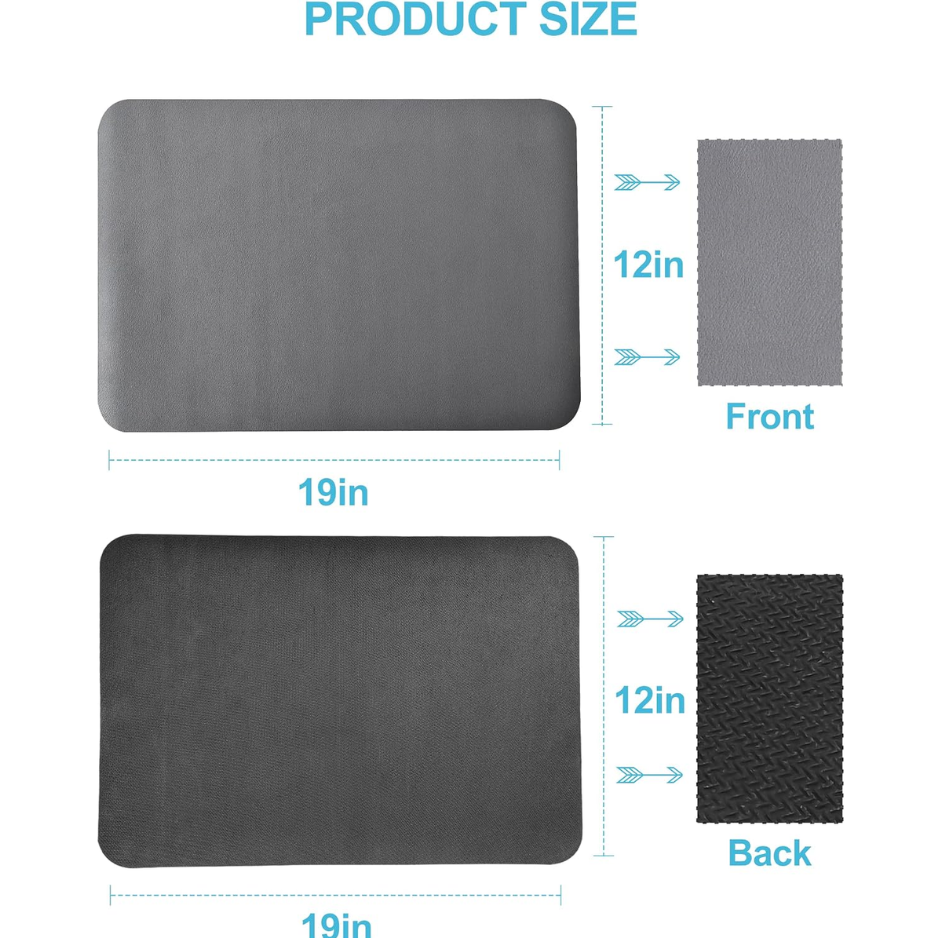 Dish Drying Mat For Kitchen Counter, 12x19 Pad With Rubber Backed 2