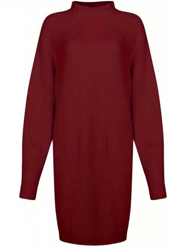 Plus Size Women's High Neck Casual Dress