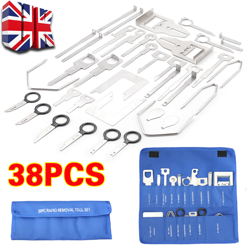 38Pcs Car Radio Stereo Audio Head Unit Key Removal Tool Set Release Keys Kit — image 9