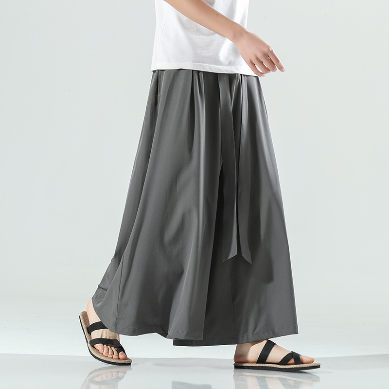 Title 1, Chinese Style Summer Thin Wide-leg Pants Men