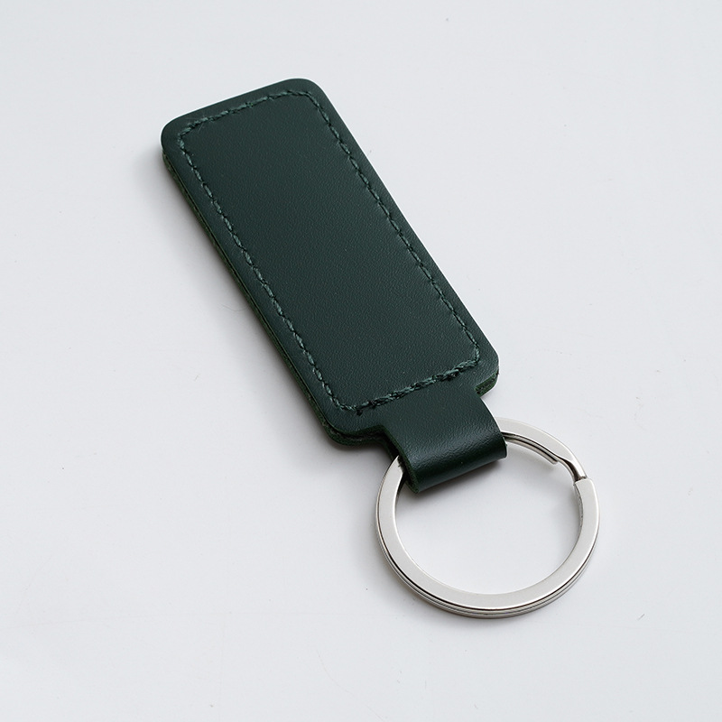 Title 14, Creative PU Leather Keychain Simple DIY Key Ring