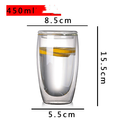 Title 5, Household Double Layer Transparent Glass Water Cup