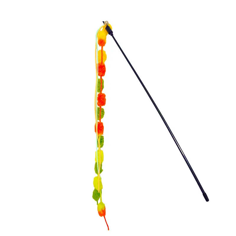 Bite Resistant Knot High Tease Cat Stick Cat Wool - Orange