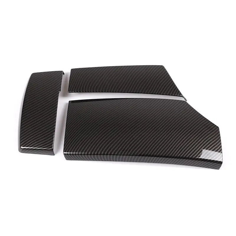 Armrest Box Protective Cover ABS Carbon Fiber Pattern 3-piece Set