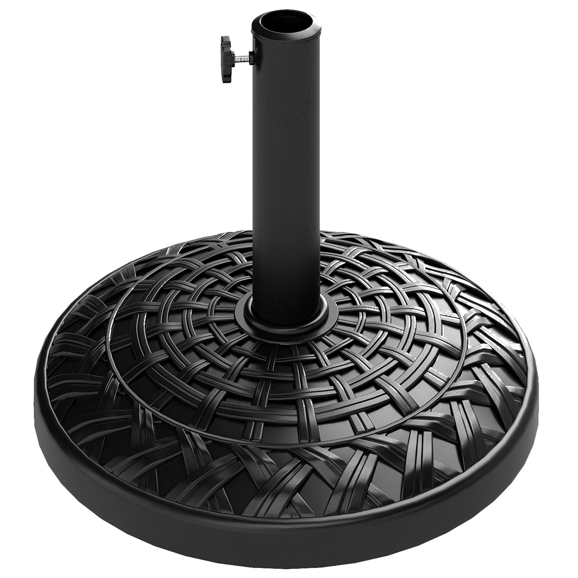 19 Patio Umbrella Base, 26 Lbs Concrete Heavy Duty Umbrella Stand, Round Patio Umbrella Holder For 1.5 1.9 Umbrella Poles For Outdoor, Lawn, Poolsi... Black - Shop at LoveMi