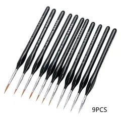 Black Wolf Fine Nail Art Student Line Pen - Black - View 1
