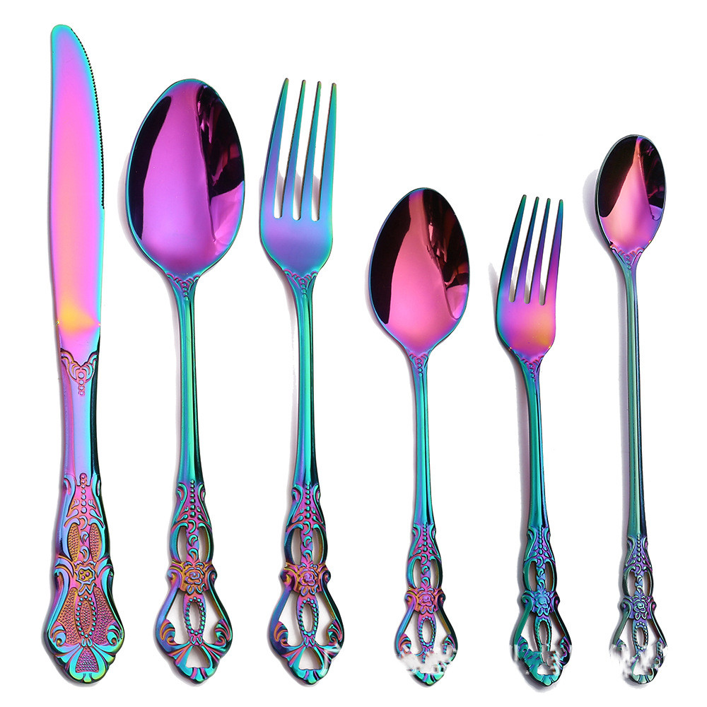 Title 2, Embossed Spoon Stirring Ice Spoon Banquet Steak...