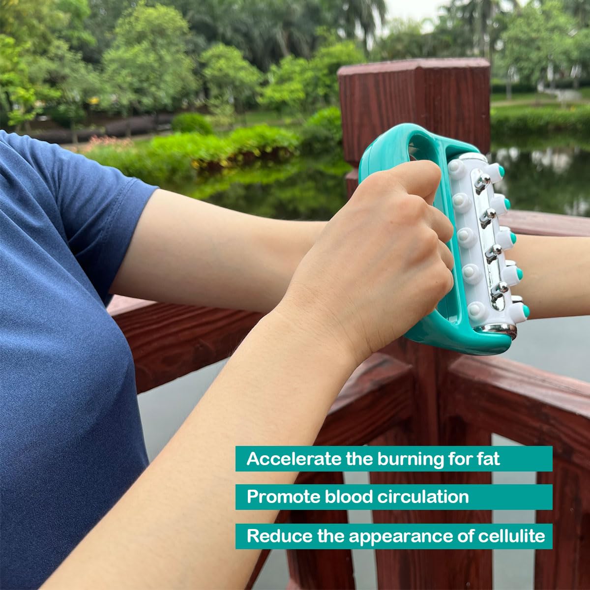 Cellulite massager fascia release and muscle massage roller - mini trigger point deep tissue myofascial release tool - body massager for men and women