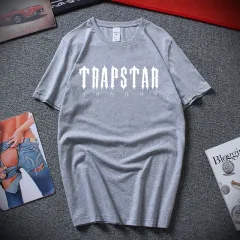 Fashion Casual Letter LON Pattern Hip Hop Men's And Women's T-shirt - Light Grey - View 1