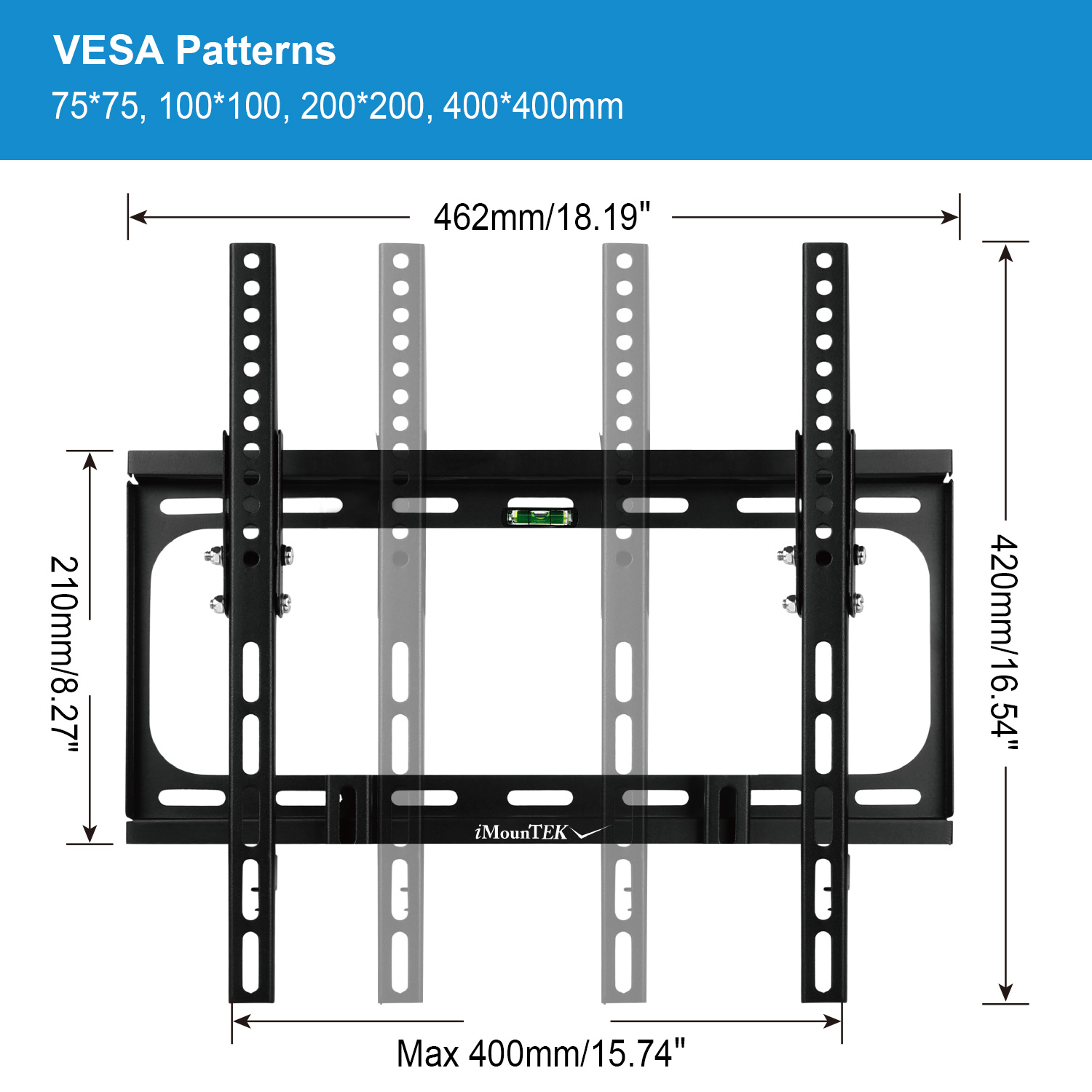 1Pc TV Wall Mount Tilt Dual Arm TV Mount Brackets Maximum VESA 400x400mm For 26-55in TVs - Image 5