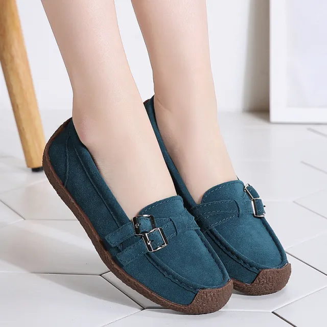 Flat heeled Soft Sole Women's Mother Shoes Comfortable Peas Women's Shoes Green - Shop at LoveMi