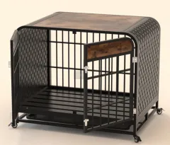 Heavy Duty Dog Crate Furniture Wooden Table 33inch Brown - Brown - View 1