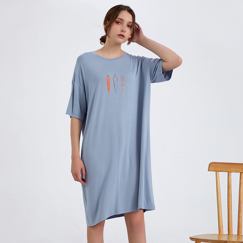 Title 3, Ladies Home Nightdress Bamboo Fiber Loose And C...