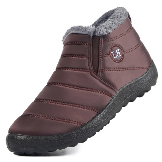 Winter Snow Boots Women Waterproof Shoes Warm Ankle Boots Coffee - Shop at LoveMi