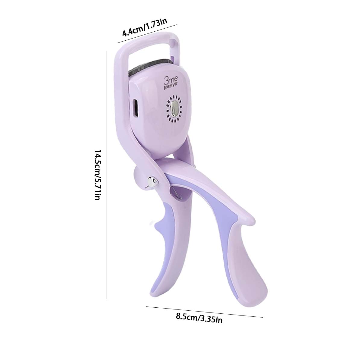 Heated Eyelash Curler with 3 Temperature Control. Heating Mode: The heated eyelash curler has a 3-position temperature control memory that automatically remembers the last position. Long press the switch for 1.5 seconds to turn on and preheat, the silicon