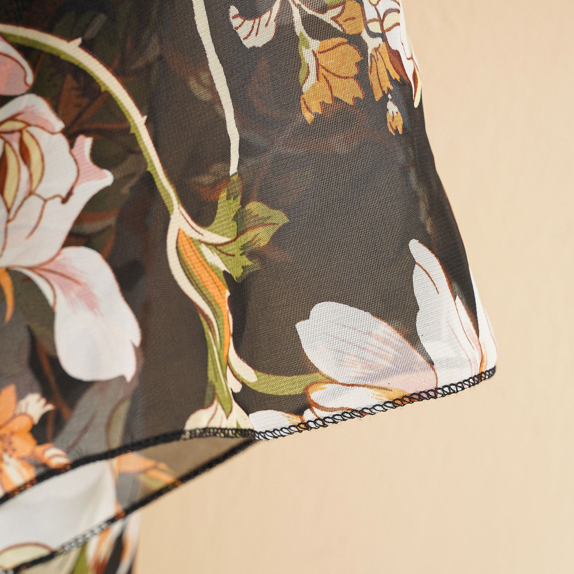 Women's Fashion Tassel Floral Print Blouse