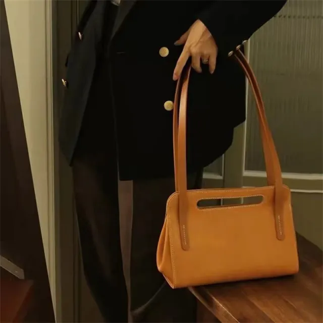 One shoulder Armpit Bag Women's Bag French Style Trendy All match Bag Brown - Shop at LoveMi