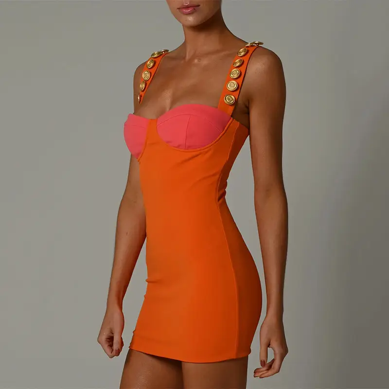 Ladies Fashion Skinny Waist Sling Dress