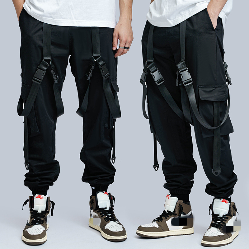 Title 1, Mens Loose Casual Function Streamer Pants Comf...