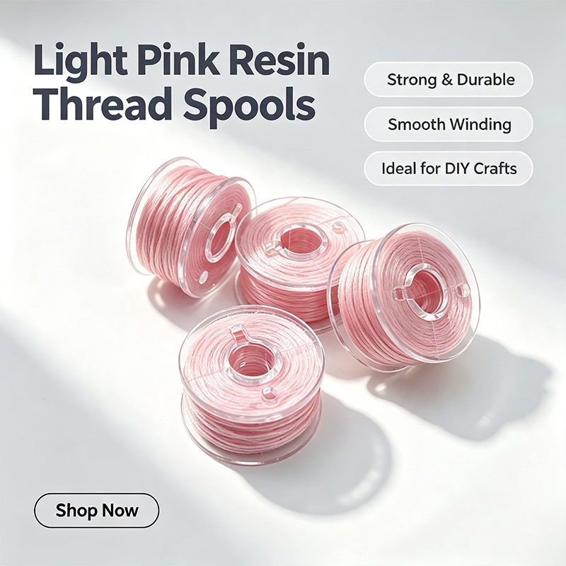 Elastic Beading Thread Spools For DIY Bracelet Jewelry Making Craft Supplies in Light Pink