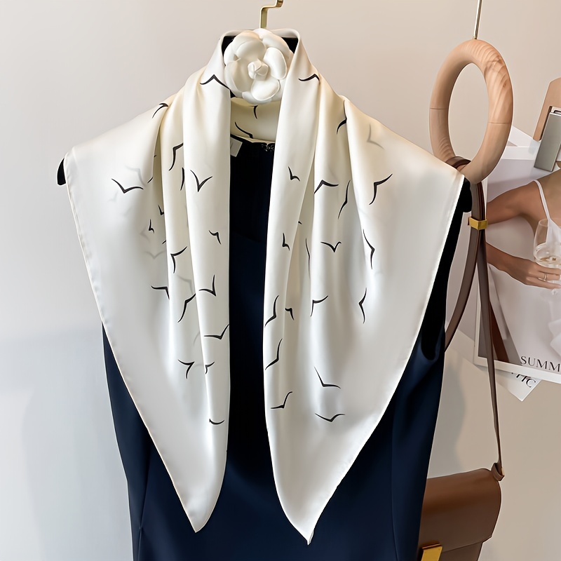 Crafted From Imitation Silk Fabric, This Soft Shawl Is The Perfect Lightweight Accessory For Spring And Autumn. It Is Ideal For Women's Sun Protection And Is Ideal For Outdoor Activities - Image 9