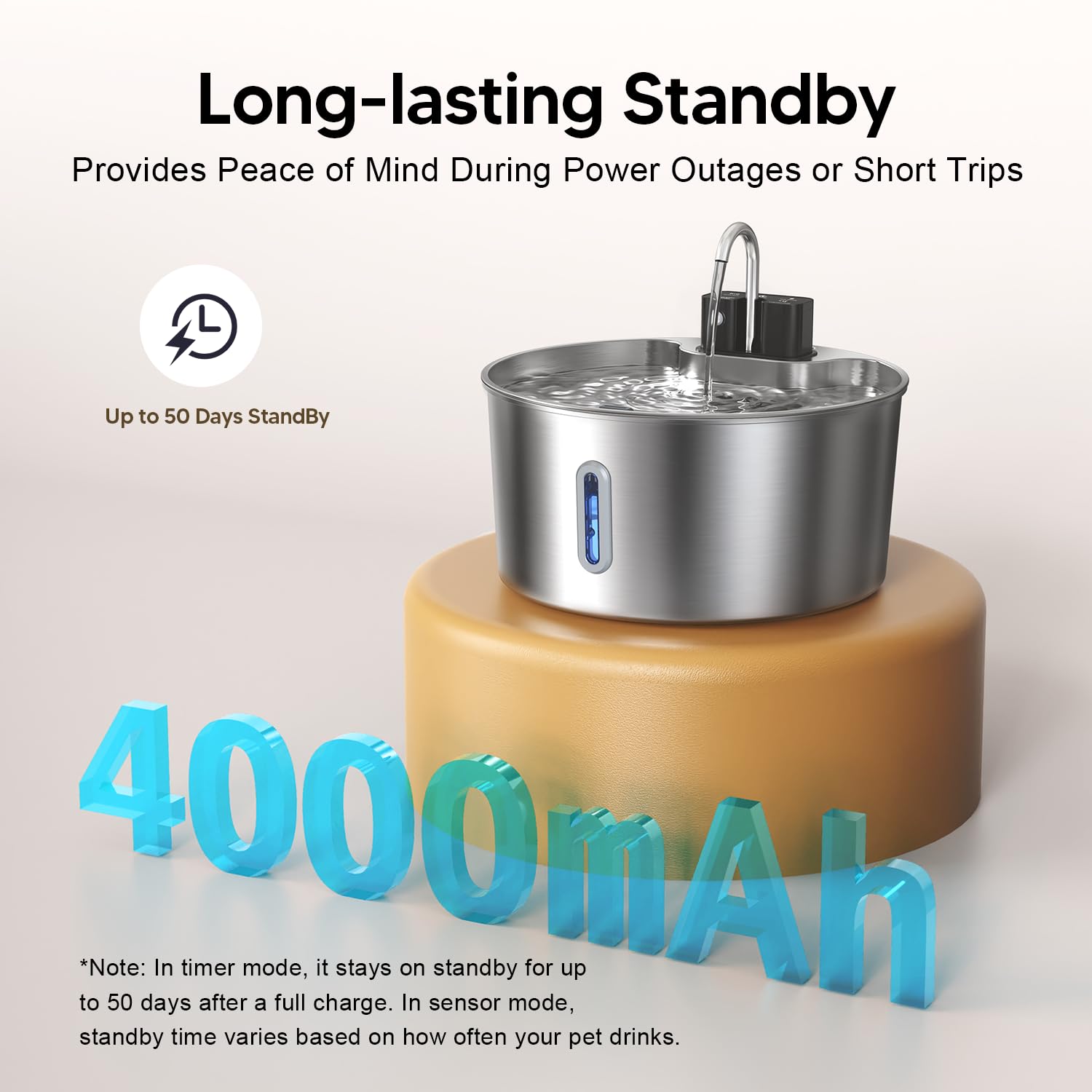 7L Dog Water Dispenser, Made Of Stainless Steel, With A Capacity Of 236 Ounces, Four Layers Of Filtration, Ultra-quiet Water Pump, Water Level Window Design, Easy To Clean, Suitable For Large Dog — foto 5