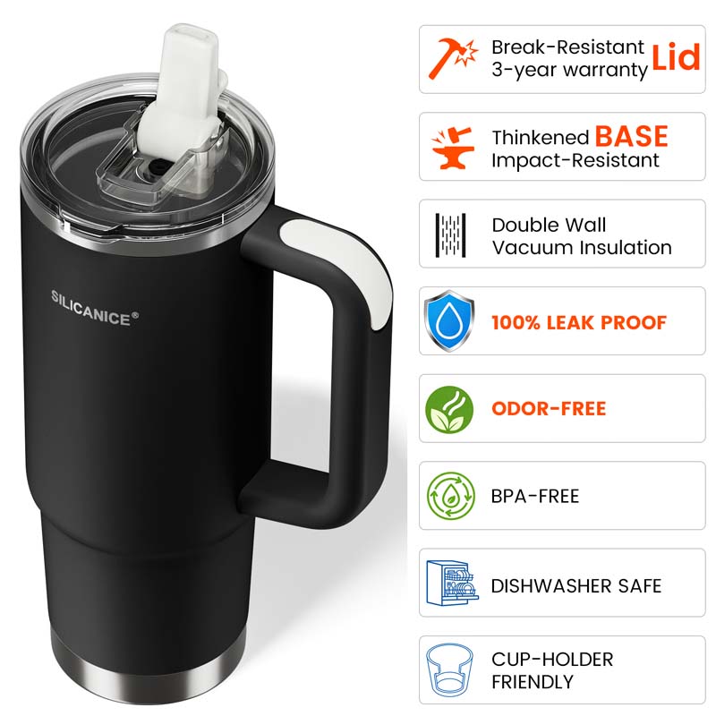 30oz Hygienic Tumbler, Leakproof Lid Prevents Mold, Removable Foldable Spout, Reinforced Base Fits Car Cup Holders For Travel And Gym