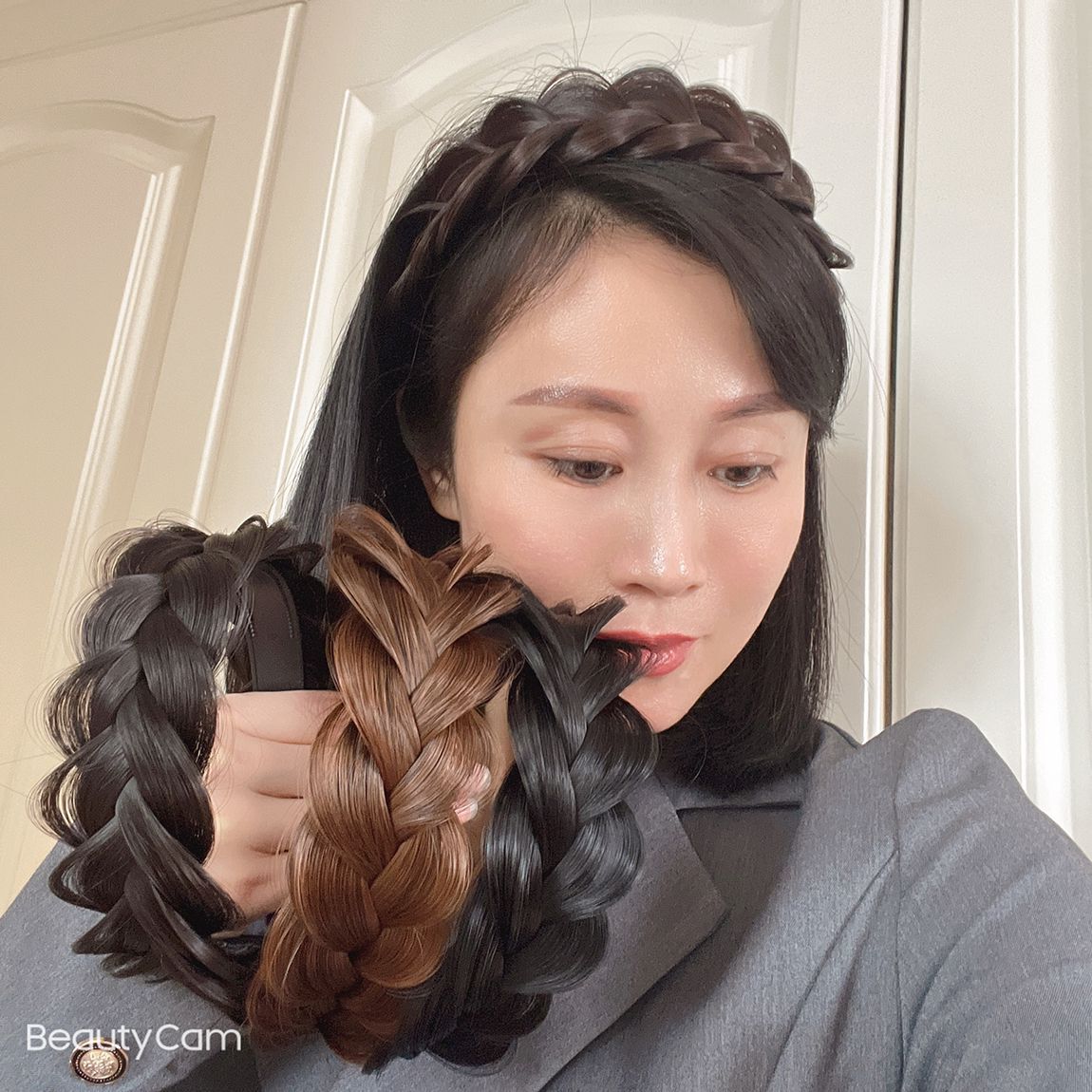 Title 1, Widened Twist Braid Wig Toothed Non-slip Headband