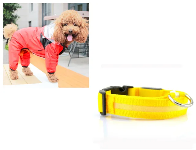 Clothes On Rainy Days Pet Poncho Red With Yellow - Shop at LoveMi